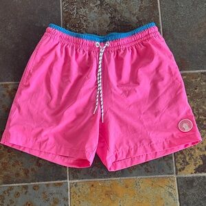 Chubbies Pink and Blue Swim Trunks